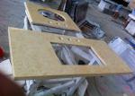 Sunny Beige Marble Vanity Tops 22" Wide With Basin Hole , SGS CE Listed