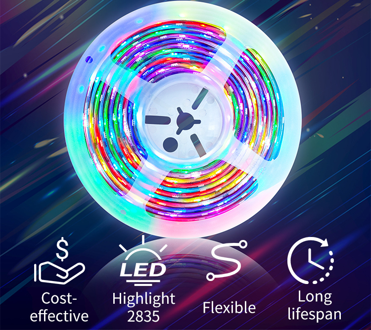 5V RGB SMD 5050 LED Strip Light Set With 3 Keys Remote Control Support Dimmer IP20