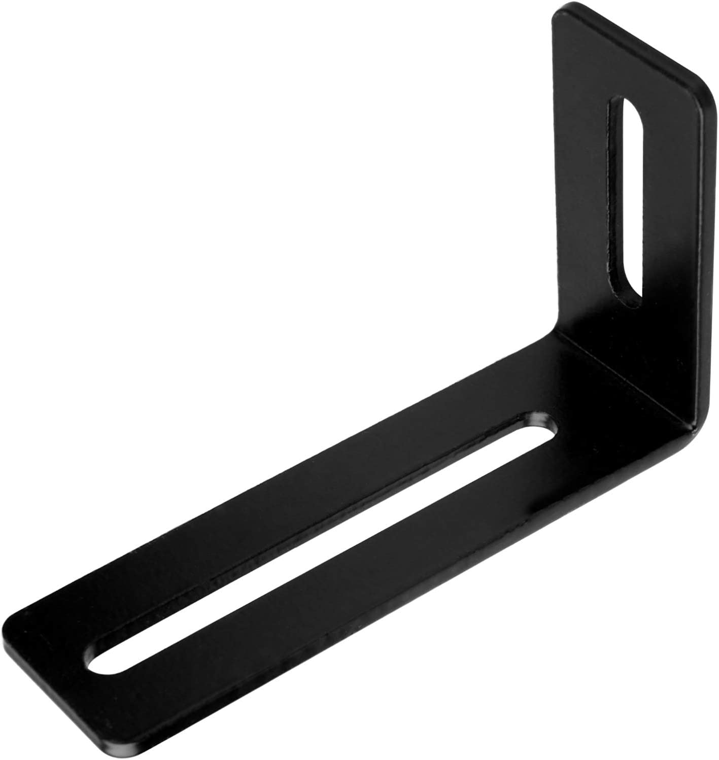 4 Inches White Adjustable L-Shape Corner Brace with Slot, Heavy duty L-shaped bracket with slots for fixation and installation