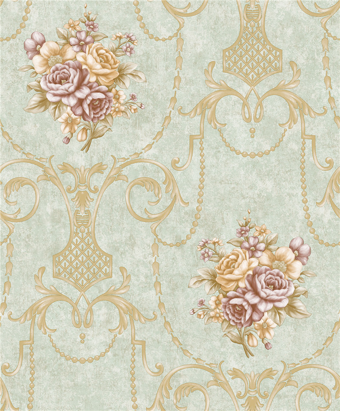 Moisture Resistant Country Style Wallpaper PVC For Bed Room / Living Room