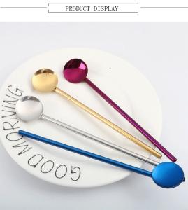 Quality Smooth Reusable Spoon Straws / Handmade Jumbo Spoon Straws Non Magnetic wholesale