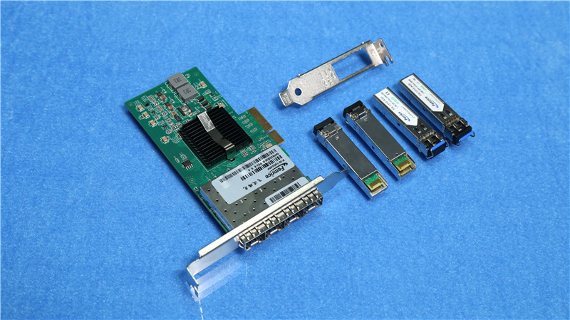 Femrice Quad Port PCIex 4 Server Adapter 1G Gigabit Ethernet Server Network Interface Card Fiber Optic SFP Slot Lan Card
