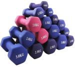 red blue green pink purple 0.5kg-10kg women Vinyl Coated Dumbbells