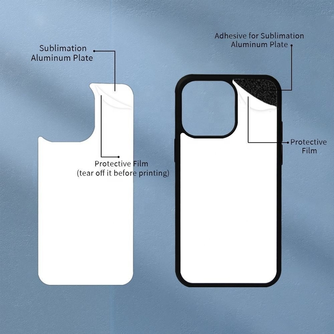 Custom Print 2D TPU PC Sublimation Blank Phone Cases For IPhone 14 15 16 Pro Max