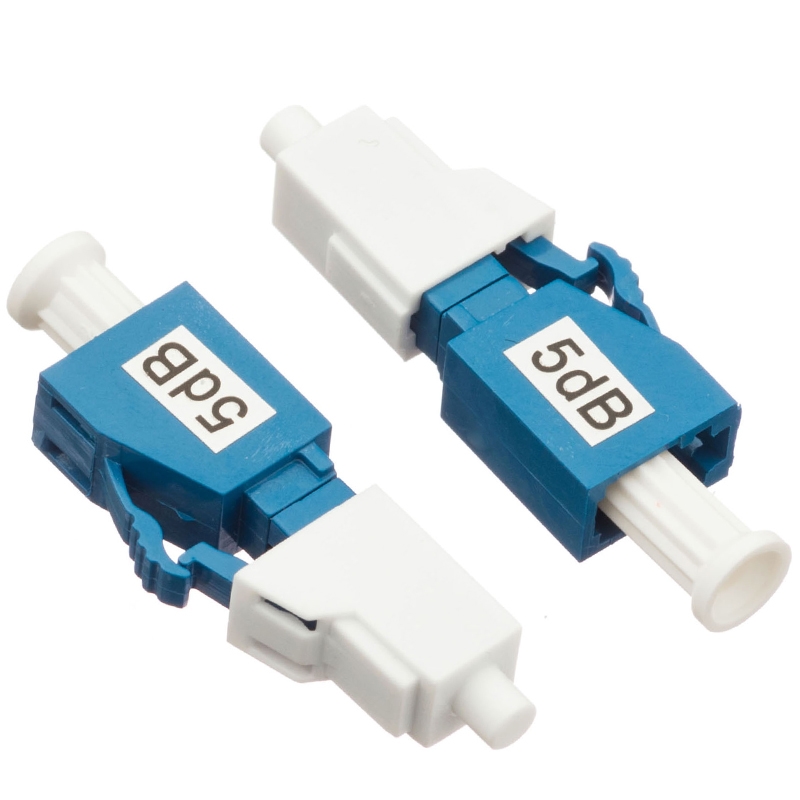 Blue Color 5db Attenuator Optical Fiber Male To Female Plug Type
