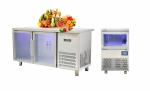 Blue Light Commercial Kitchen Fridge , Energy Saving Under Counter Fridge