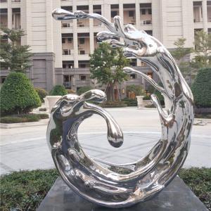 Quality Mirror Outdoor Pool Sculptures Stainless Steel Abstract For Corten wholesale