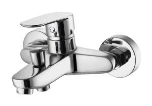 Quality Contemporary Single Handle Bath Mixer Tap Wall Installation, Chrome wholesale