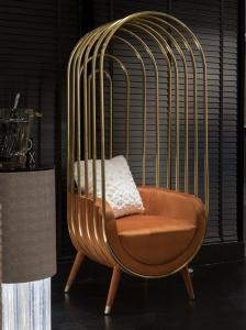 Quality Gold Stainless Steel Throne King Wedding Couple Chair Cage Shape wholesale