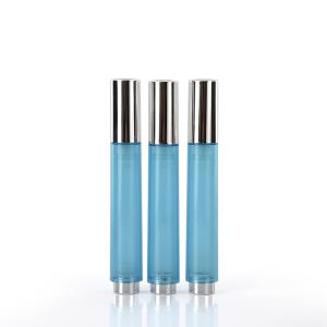 Quality Luxury Empty Foundation Bottle With Pump 10ml 15ml Blue Plastic Acrylic PMMA Plating Cap wholesale
