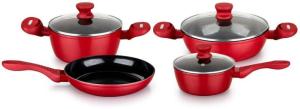 Aluminum forged induction color ceramic coating nonstick cookware set