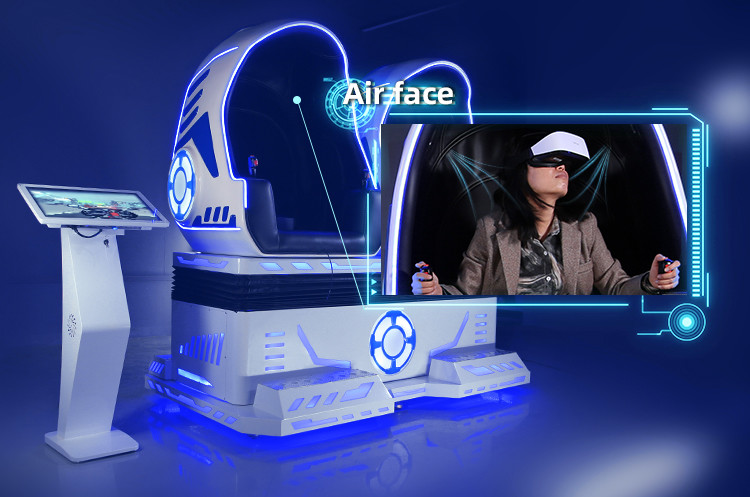 Amusement 9D Virtual Reality Egg Chair 3 DOF Two Player Simulator With Back Poke