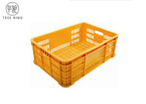 Quality Ventilated No Collapsible Plastic Crate , Food Grade Stacking Confectionery Tray wholesale