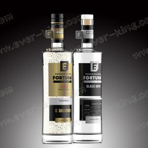 Quality 500ML Flint Glass Vodka Liquor Bottle With Cork Seal wholesale