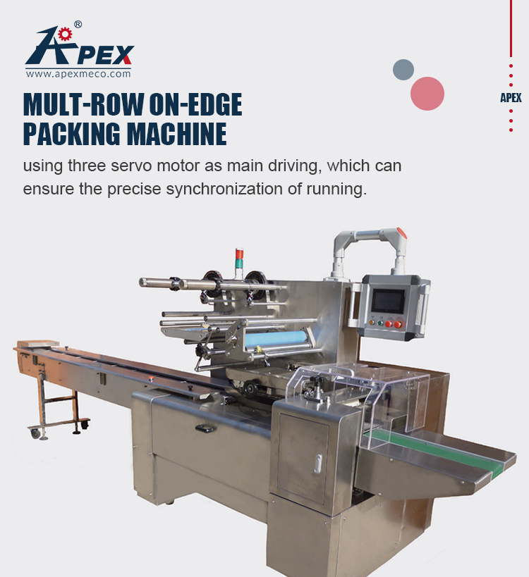Temperature Control Crackers Biscuit Film Auto Packing Machine With Counting