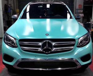 Quality Metallic Tiffany Blue Matte Car Vinyl Wrap Swipeable Bubble Free wholesale