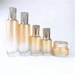 Functional and Aesthetic Glass Bottle Set for Packaging Skin Care Lotion and