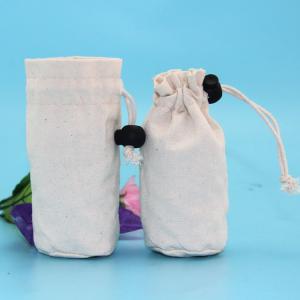 Quality Round Bottom Canvas Packaging Drawstring Bag Natural Color Customized Logo wholesale