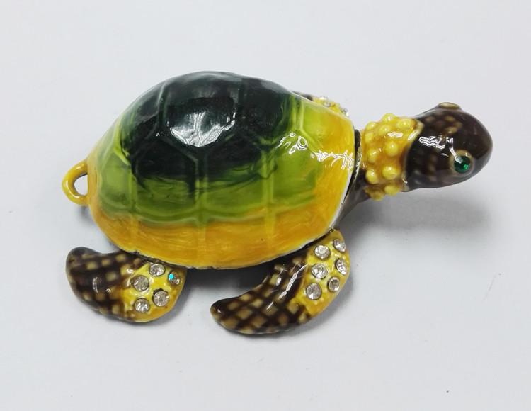 New coming style turtle shaped crystal trinket box turtle trinket box turtlejewelry box