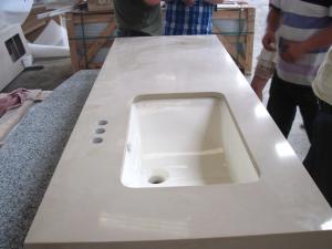 Quality Commercial Bathroom vanity top remodelling Customized engineering Quartz Stone Countertops wholesale
