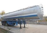 Tri Axle Aluminum Tanker Trailer , 46000L Oil Fuel Transfer Tank Trailer
