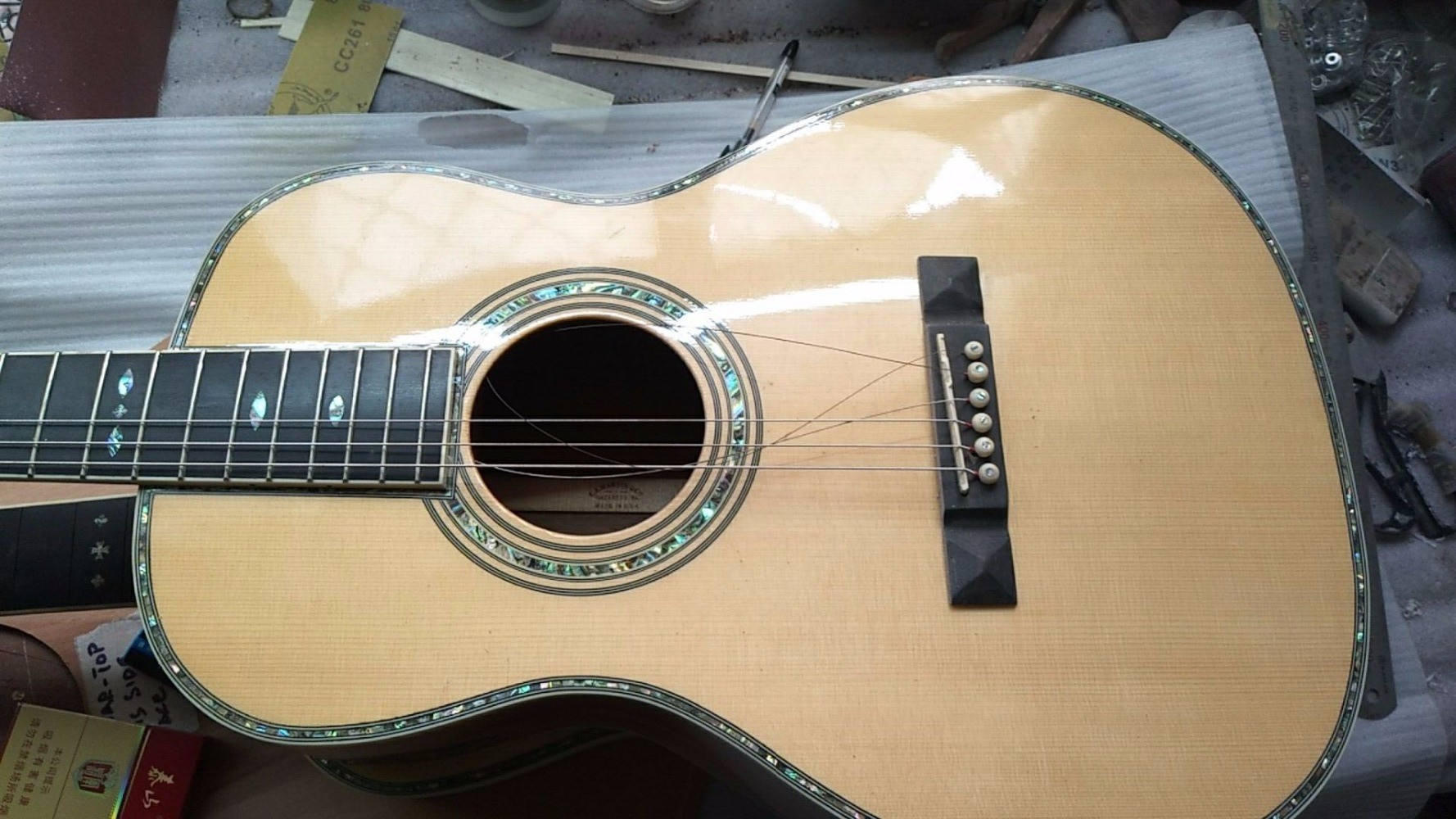 AAAAA all solid wood ooo guitars customize OOO45 style left handed solid acoustic electric guitar