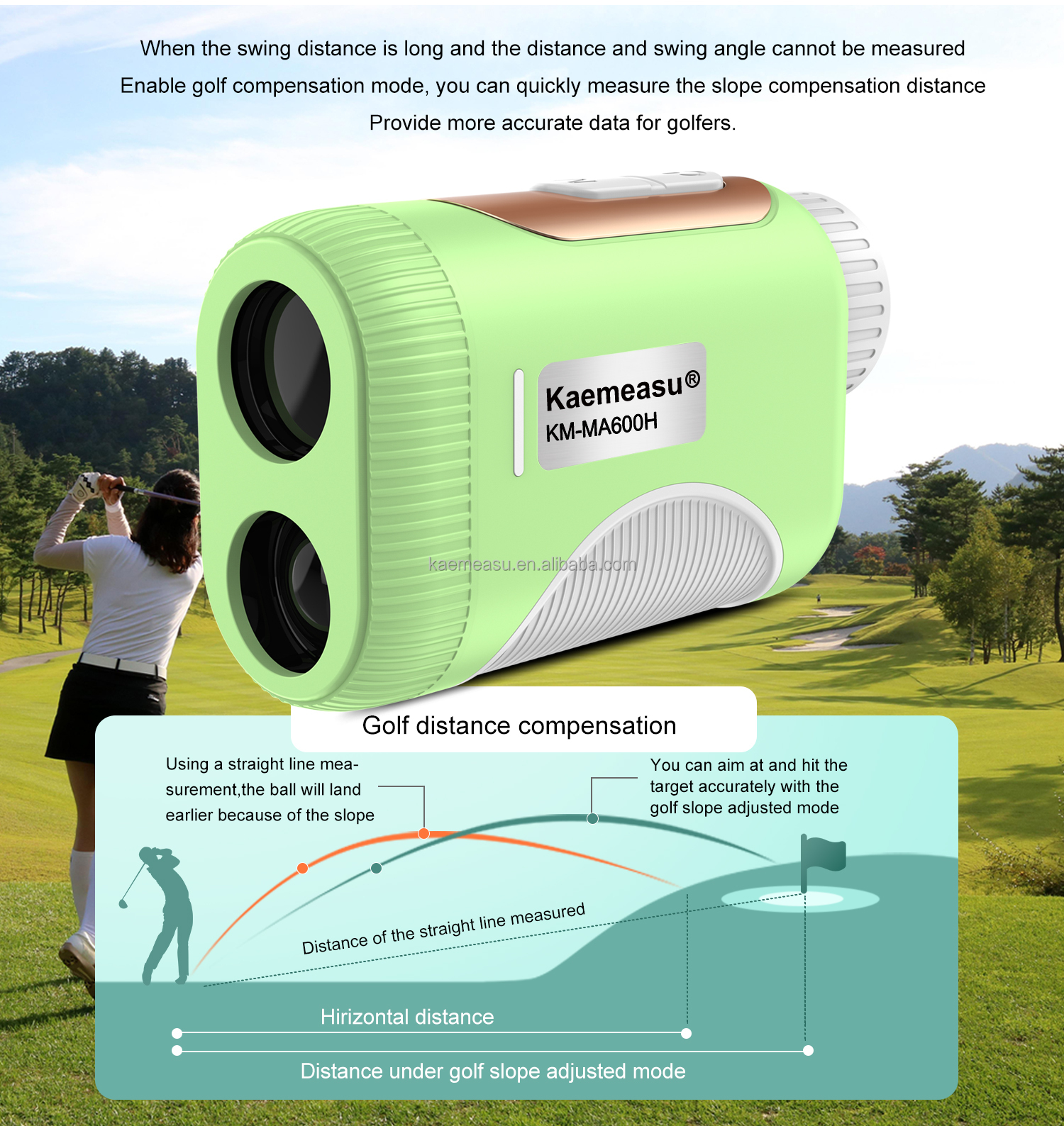 OEM Golf Slope Scope Laser Distance Meter Telescope Industrial Grade Golf Laser Rangefinders for Hunting Binoculars