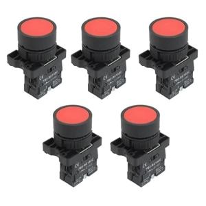 Quality 600v 10Amp 1 Nc N/C Red Momentary Push Button Switch Panel Mount BE102 wholesale