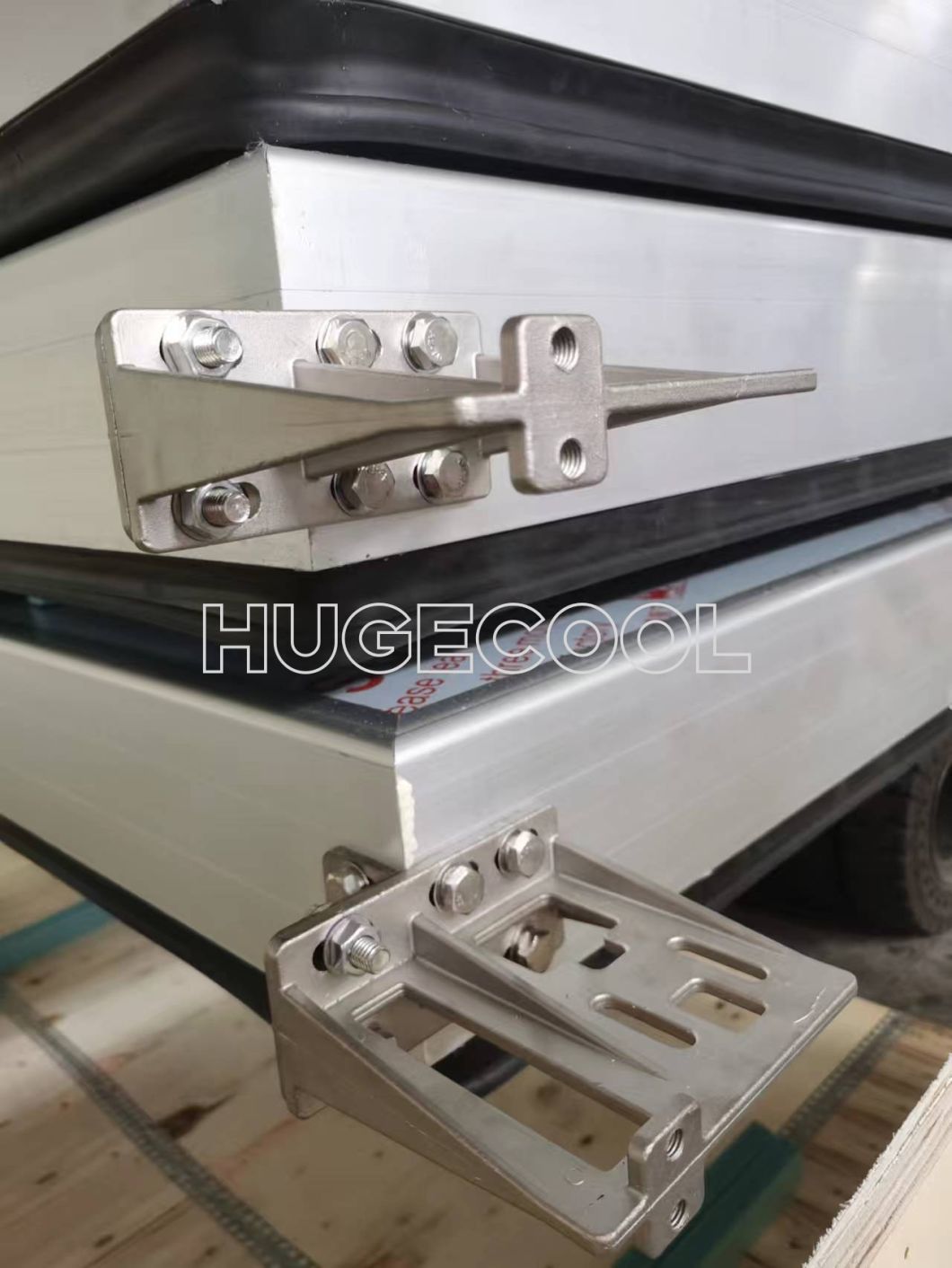 100mm PU Panel Manual Cold Room Sliding Door with Air Curtain