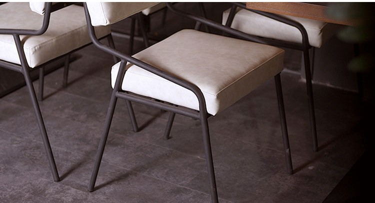 Non Slip Modern Metal Dining Chairs , Leather Dining Chairs With Metal Legs