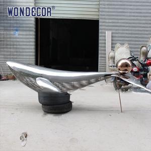 Quality Large Abstract Animal Stainless Steel Outdoor Art Whale wholesale