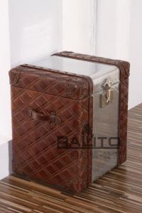Quality classical aluminium household leather suitcase furniture wholesale