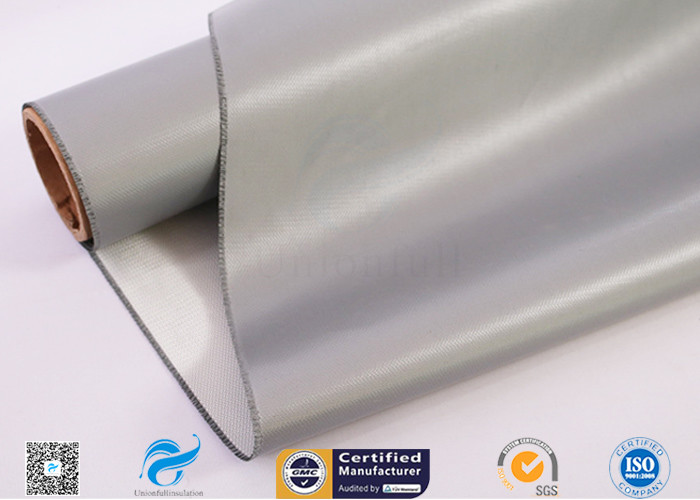 15oz Gary Color 4HS E Glass Silicone Coated Fiberglass Fabric , Silicone Coated Glass Cloth