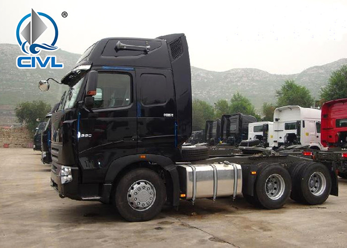 Two Sleepers Cabin Sinotruk Howo A7 6x4 Tractor Truck 351 - 450hp Euro 2