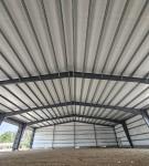 Rockwool Insulation Metal Warehouse Building Steel Structure With Round Bar