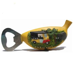 Quality Resin bottle opener banana shape fridge magnet souvenir wholesale