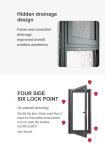 Atomic White Commercial Aluminium Casement Window Insulating Glass Aluminum