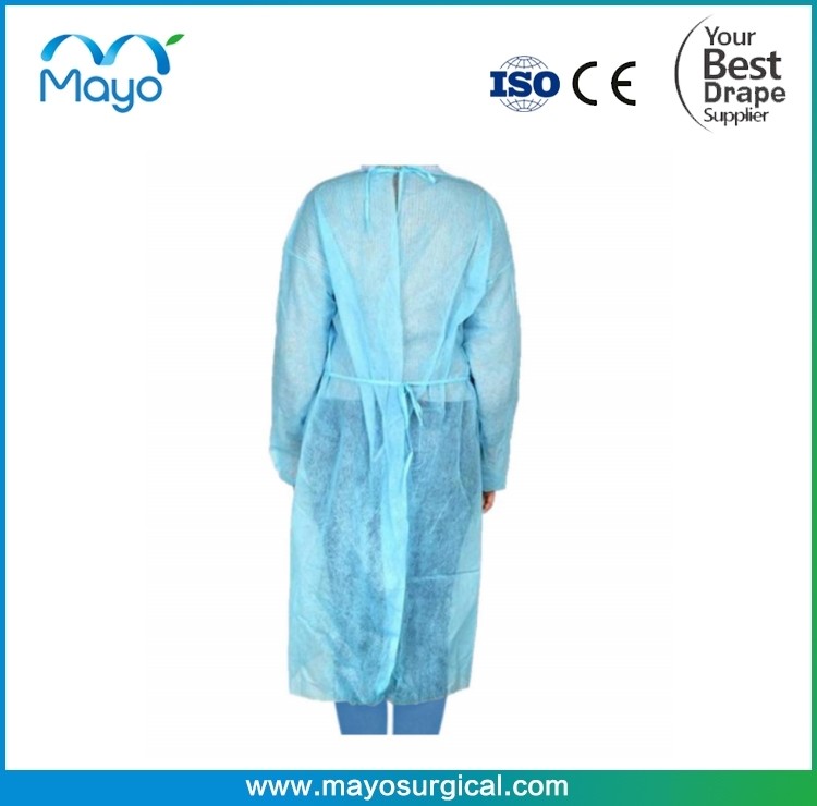 Medical Blue Disposable Isolation Gowns Blue Latex-Free For Hospitals, Medical Facilities, Physicians