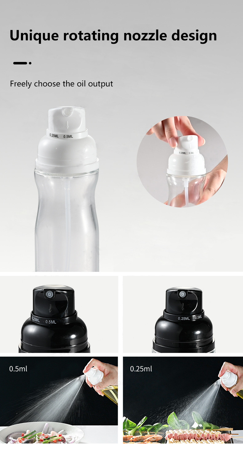 200ml Perfume Essential Oil Packaging Glass Bottle PP Pump Oil Sprayer Bottle For Cooking UKP17