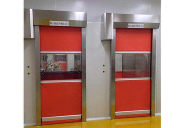 Full Automatic Cleanroom Air Shower Tunnel Rolling Shutter Door For Goods
