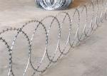Fence Flat Wrap Razor Wire Connected By Clips , Razor Blade Barbed Wire