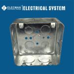 Steel Square Outlet 4" Metal Electrical Box Junction Receptacles Waterproof