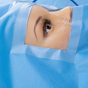 Quality Surgical Sterile Eye Sheet Drape with Double Fluid Collection Pouches wholesale