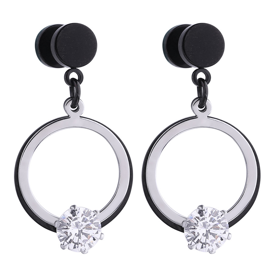 New style zircon earrings gold plated shinning hoop earrings for girls