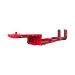 80-100 Tons Bulldozer Equipment Transport Lowbed/Flated Semi Trailer with 3