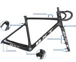 Full Carbon Fiber Gravel Bike Frame 700C Road Bicycle Frameset Hidden Cable