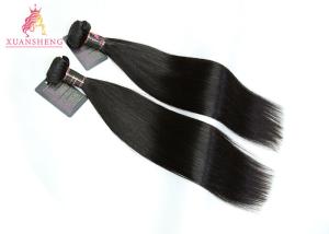 Quality Natural Black Peruvian Human Hair / Straight Hair Bundles No Shedding wholesale