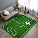 Grass Court Living Room Floor Carpets Green 3d Printed Rugs 1.5*1m
