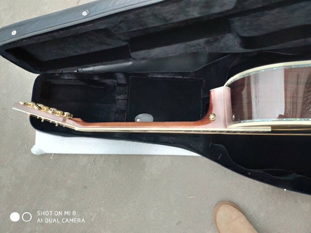 Aaaa All Real Abalone Super Deluxe Wood D45L Acoustic Guitar Customized Logo Is Available