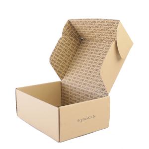 Quality Custom Logo Cardboard Brown Mailer Box For Kraft Corrugated Paper Shipping wholesale